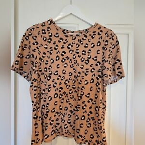 Leopard Print Tan Top